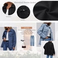 thumbnail image 3 of SUNBS Jean Jacket For Women Denim Jacket With Pocket Button Down Loose Fit Style, 3 of 8