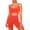 Orange, variant on Diufon Two Piece Workout Sets for Women Spaghetti Straps Sports Bras and High Waist Matching Shorts Gym Yoga Outfits