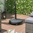 thumbnail image 3 of Gymax Parasol de Patio Rond en Résine 51 Lb 20,5 Po avec Roues, Poignées, Table, Support de Marché, 3 of 10