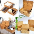 thumbnail image 6 of PandaTop Wicker Basket with Lid, Wicker Storage Basket for Home, Handwoven Basket for Décor, Rectangular Home Organizer Gift Boxes for Shelves, Nursery Room(9"+10"+11"+12.6"), 6 of 9