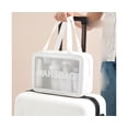 thumbnail image 5 of Tignapoo Compact Black Waterproof Makeup Pouch for Women, Travel-Friendly Transparent Cosmetic Bag with Smooth Zipper, Durable Nylon Material, 5 of 5