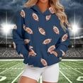 thumbnail image 2 of Holzkary Game Day Hooded for Women Funny Football Graphic Shirt Game Day Pullover Hoodies Long Sleeve Sweatshirt Women's Don'T Worry Not My Blood Bloody Halloween Hoodie Navy Xxl, 2 of 5