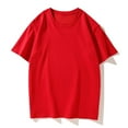 thumbnail image 3 of Lovzfmll Womens Summer Tops! Womens Short Sleeve Round Neck Shirts Summer Basic Tee Red 3XL, 3 of 6