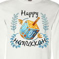 thumbnail image 4 of Inktastic Happy Hanukkah Dreidel and Laurels Long Sleeve T-Shirt, 4 of 5