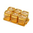 thumbnail image 4 of WeiLaiKeQi Condiment Jar with Tray 6 Grids Condiment Canisters for Candy Condiment Gold, 4 of 9