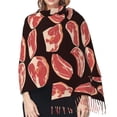thumbnail image 5 of Shawl Wraps for Women - steak print B Oversized Fall Winter Fashion Blanket Scarf for Women, 5 of 6