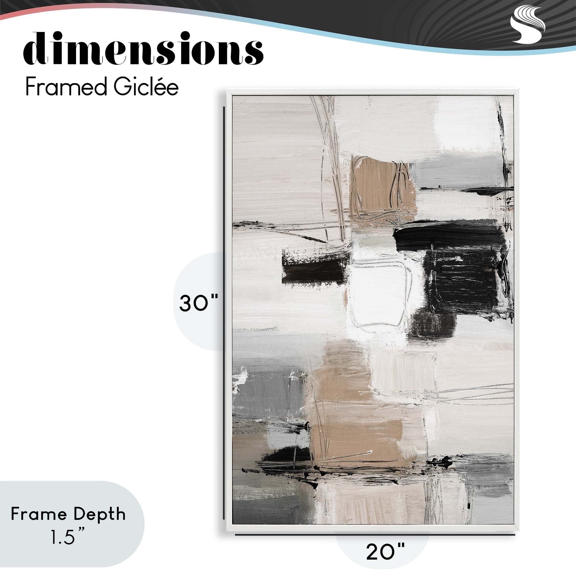 Stupell Industries Contemporary Neutral Variety White Framed Giclee Art, design by Lanie Loreth