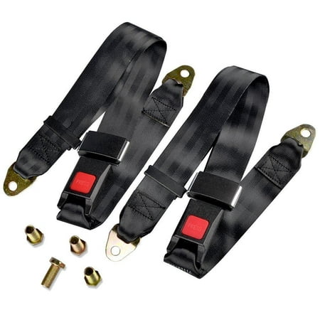 2 Point Adjustable Car Seat Safety Belt Harness Kit Go Kart UTV Buggie Pack of