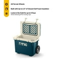 thumbnail image 3 of RTIC 22 QT Ultra-Light Wheeled Hard-Sided Ice Chest Cooler, Fits 28 Cans, 6 Wine Bottles, Marine & Canvas, 22 QT Ultra-Light Wheeled Cooler, 3 of 9