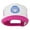 Hot Pink White, variant on Diamond Jewelry Embroidered Foam Mesh Back Cap - Royal White OSFM