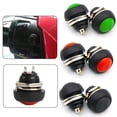 thumbnail image 4 of BUYISI 1Pc Red 12mm Waterproof Momentary Push Button Switch Abs Mini Driving Passing Light Switch Car Electrical Button Replacemeent Black, 4 of 5