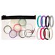 thumbnail image 1 of Juego de anillos de boda de silicona con puntos apilables - Multicolor de ROQ para mujer - Anillo de 8 x 11 mm, 1 of 1