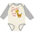 thumbnail image 3 of Inktastic My Glamma Loves me- cute giraffe Boys or Girls Long Sleeve Baby Bodysuit, 3 of 5