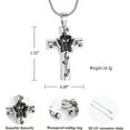 thumbnail image 2 of Cross Urn Necklace for Ashes Butterfly Cremation Necklace with Funnel Filler Kit Ashes Necklace for Human /Pets, 2 of 7