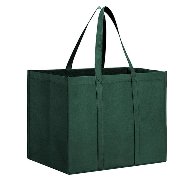 Sacs d'Épicerie Réutilisables Sacs Pliables Robustes Grand Rangement Sac Fourre-Tout Réutilisable en Tissu Non Tissé avec Poignées 5 Couleurs