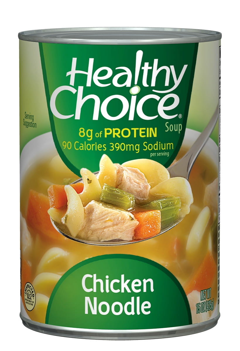 Healthy Choice Chicken Noodle Soup, Canned Soup, 15 OZ - Walmart.com