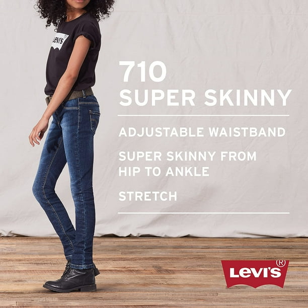 Levi s Big Girls 710 Super Skinny Fit Classic Jeans Solid White 16 Other