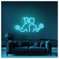thumbnail image 2 of Letrero De Neón Hombre Y Mujer Con Mancuernas, Ideal Para Decoración Gimnasios, 45cm, 2 of 3