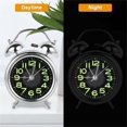 thumbnail image 4 of Despertador súper ruidoso, despertador de metal con luz nocturna, reloj de mesita de noche retro, reloj de mesa silencioso, decoración de habitación, 4 of 6