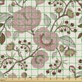 thumbnail image 2 of Ambesonne Floral Fabric by the Yard Upholstery, Blooming Branches Vintage, 10 Yards, Eggshell Salmon, 2 of 5