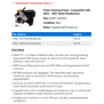 thumbnail image 2 of Power Steering Pump - Compatible with 2002 - 2007 Buick Rendezvous 2003 2004 2005 2006, 2 of 2
