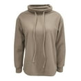 thumbnail image 3 of Gerichy Womens Long Sleeve Sweatshirts Plus Size Pullover Tops Drawstring Cowl Neck Solid Color Casual Loose Long Sleeve Shirts Womens Sweatshirts Fall Clothes for Women 2024 Trendy, 3 of 5