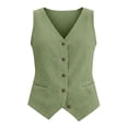 thumbnail image 3 of Minjewel Tops for Women Sleeveless Vest Top - with Pockets Pullover Casual Summer Tank, Tank Tops for Women Modern Stylish Top, Womens Summer Tops for Everyday Wear,Green XL, 3 of 4