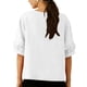 thumbnail image 5 of Camisetas de Manga Larga de Verano para las Mujeres Color Sólido Cuello Redondo Regular, Camisetas de Manga Corta de Verano para las Mujeres, 5 of 7