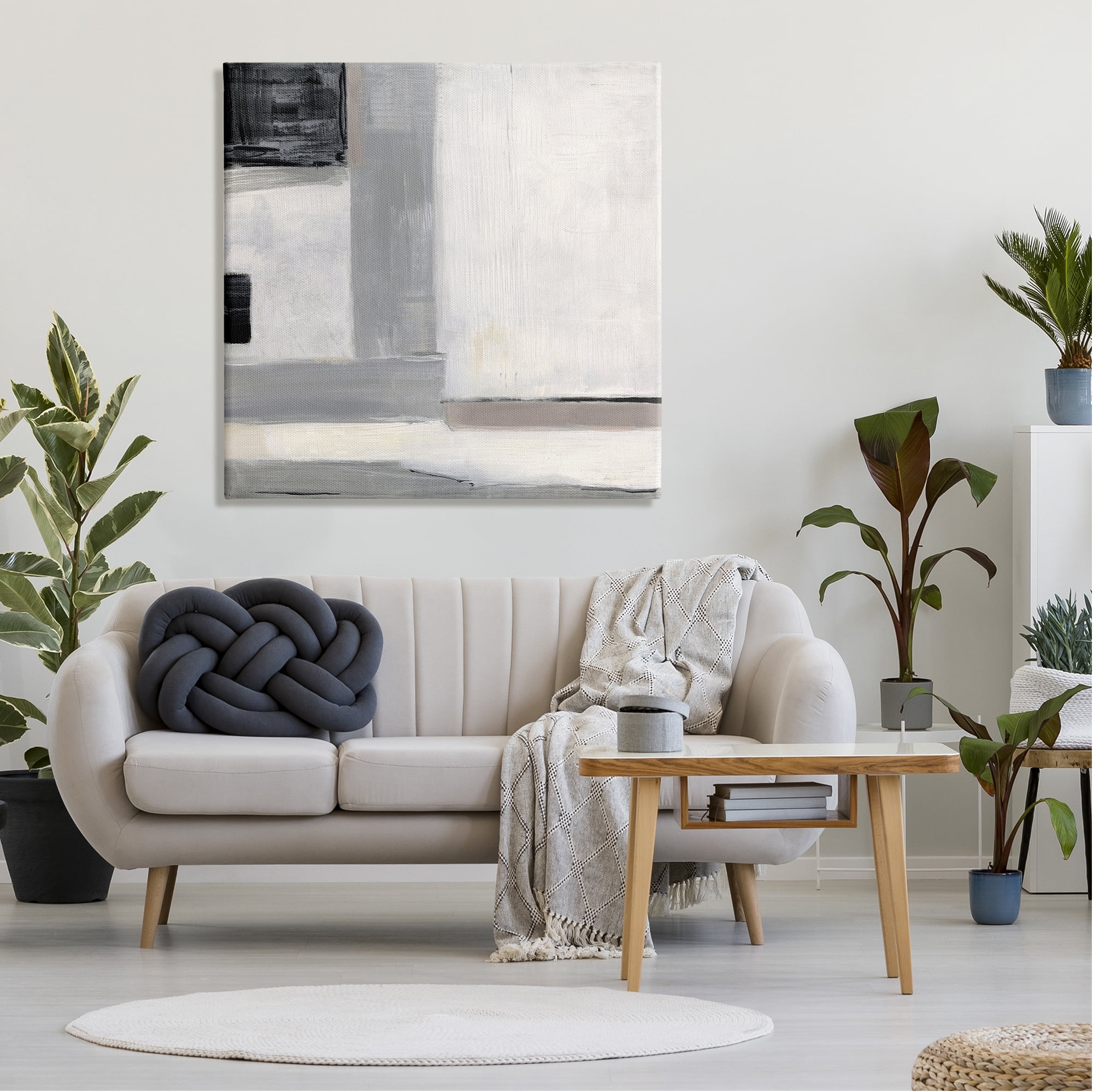 Stupell Modern Abstract Urban Air Abstract Painting Gallery Wrapped Canvas Print Wall Art