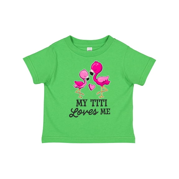 Inktastic My Titi Loves Me with Two Flamingos Boys or Girls Toddler T-Shirt