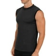 thumbnail image 3 of inhzoy Mens Casual Mock Neck Sleeveless Pullover Undershirt Basic Turtleneck Thermal Tank Tops Vest Black 3XL, 3 of 6