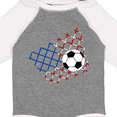 thumbnail image 4 of Inktastic Soccer Ball, Net with American Flag Colors Boys or Girls Long Sleeve Baby Bodysuit, 4 of 5