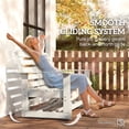 thumbnail image 3 of Outsunny 2-Person Outdoor Glider Bench Patio Double Swing Rocking Chair Loveseat w/ Slatted HDPE Frame for Backyard Garden Porch, Distressed White, 3 of 9