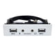 thumbnail image 2 of Panel frontal divisor de concentrador de 9 pines a USB 2,0 de 3,5 pulgadas para escritorios/con Cable de Audio/interfaz de micrófono para adaptador de Argén Hugo Panel frontal de la bahía de disquete, 2 of 7