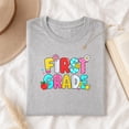 thumbnail image 3 of Jollimate First Grade Shirt, Retro Back to School T Shirt, Cute 1st Grade Teacher Graphic Tee, 3 of 6