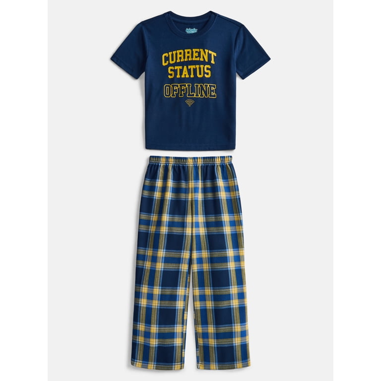 Wonder Nation Boys Short Sleeve Woven Pajama Set photo 1
