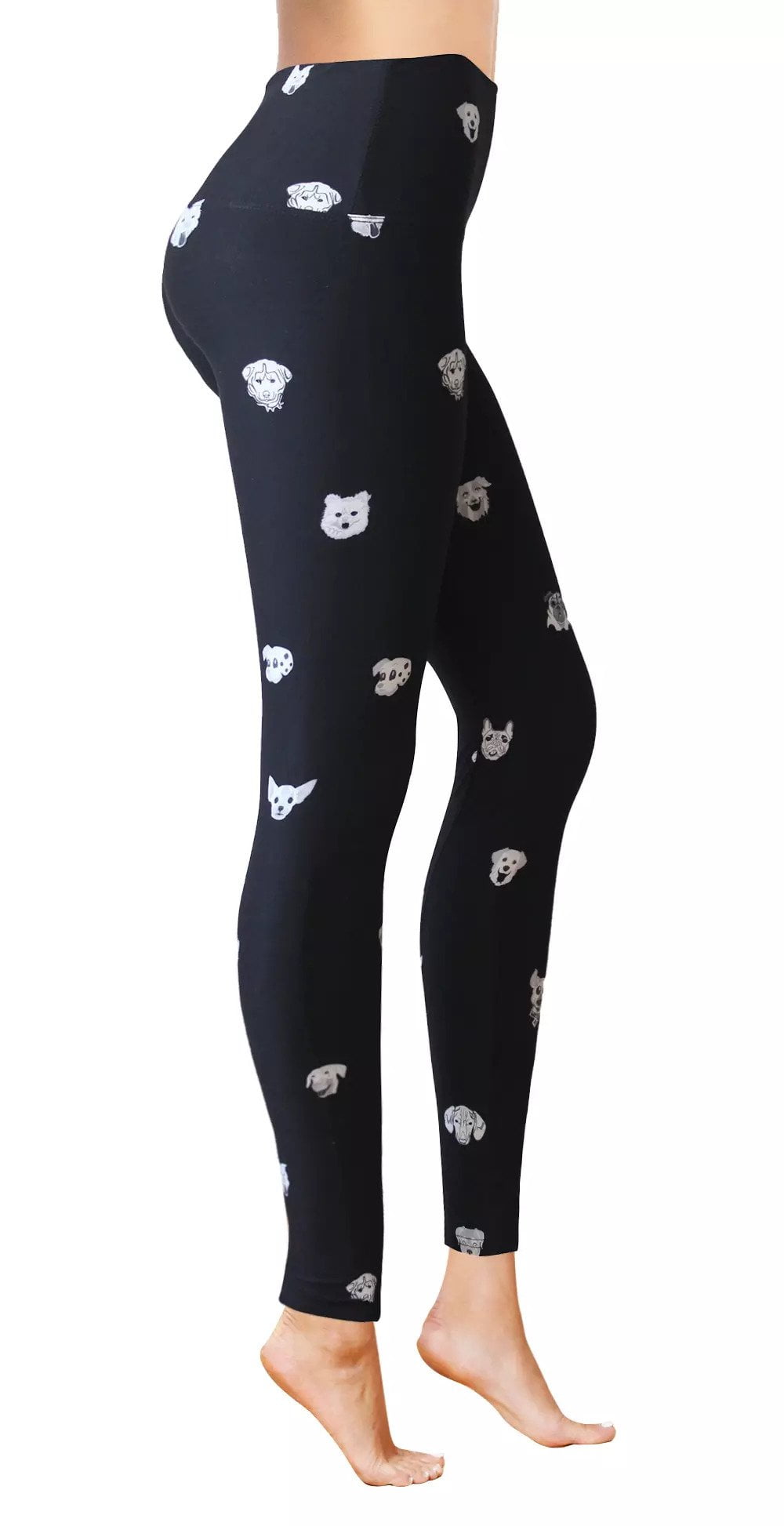 Women's High Waisted Cute Dog Print Leggings - Walmart.com