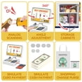thumbnail image 4 of Set de juego POFJOEQ de Cash Register con dinero ficticio durante más de 3 años, 4 of 7