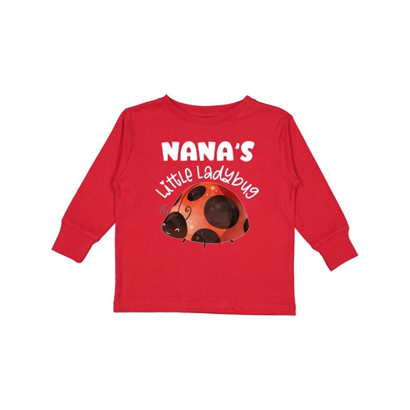 Inktastic Nana's Little Ladybug Boys or Girls Long Sleeve Toddler T-Shirt