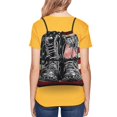 thumbnail image 4 of Naloa Veterans Day1 Drawstring Backpack String Bag Cinch Water Resistant for Gym Shopping Sport Yoga, 4 of 6