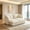 Cream, variant on AUU Slipcovered 2-Seater Sofa with 2 Ottomans, Chenille Oversized Sleeper Sofa Bed for Home Theater and Living Room