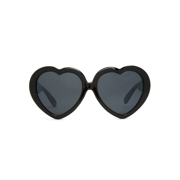 Gravity Shades Heart Shaped Sunglasses, Black