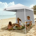 thumbnail image 3 of EAGLE PEAK 10x10 Outdoor Pop Up Slant Leg Canopy Tent with Wall Panel,White, 3 of 9