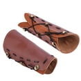 thumbnail image 3 of Archery Arm Guard Leather Bracelet Arm Guard Protection for Teenagers with Adjustable Size 21x18 5cm Brown, 3 of 7