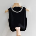 thumbnail image 2 of DXOUPM Camisole pour Femmes Tricotée Sans Manches Polyvalente Confortable Veste Chandail, 2 of 3