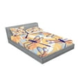 thumbnail image 2 of Ambesonne Animal Fitted Sheet & Pillow Sham Set, Dragonfly Pattern Boho, Queen, Multicolor, 2 of 2