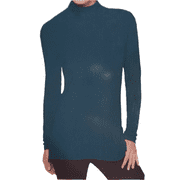 Active Life Women's Turtle Neck Long-sleeve Shirt in Moroccan Teal, Large