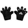 thumbnail image 2 of Guantes de pata de gatito, garras de peluche, accesorios para adultos, guantes de garra de gato para Negro Gris, 2 of 9