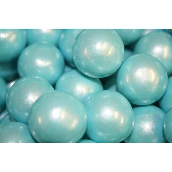 Bayside Candy 1" Large Gumballs - Colored Gumball Collection - Gumball Machine - Shimmer Powder Blue/Pearl Blue Gumballs 1" Large (1LB)