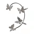 thumbnail image 2 of Pendientes con clip para la oreja con forma de mariposa y diamantes, a la moda, sin orejas, con temperamento, para viajeros, 2 of 5